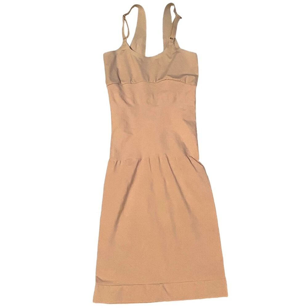 Spanx Full Slip Open Bust Beige Targeted Control Seamless Shape My Day Small